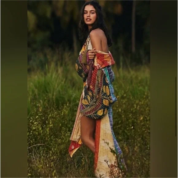 NWOT Free People Island Bright Duster Sz M/ MSRP $398